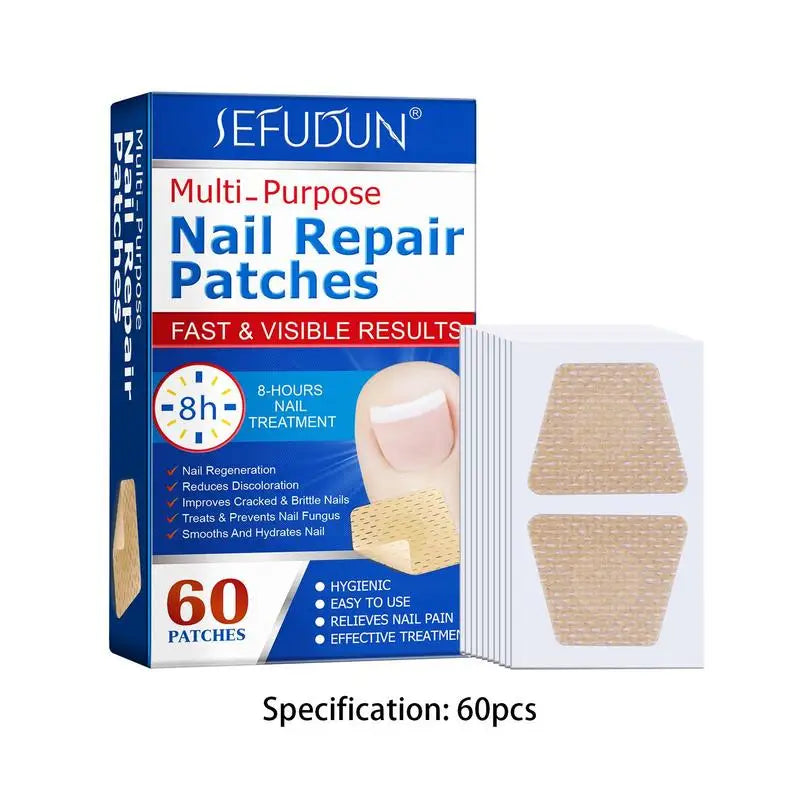 Toenail Repair Patches – 60pcs | Strong Anti-Fungal Nail Treatment for Healthy, Clean Feet - Novlux